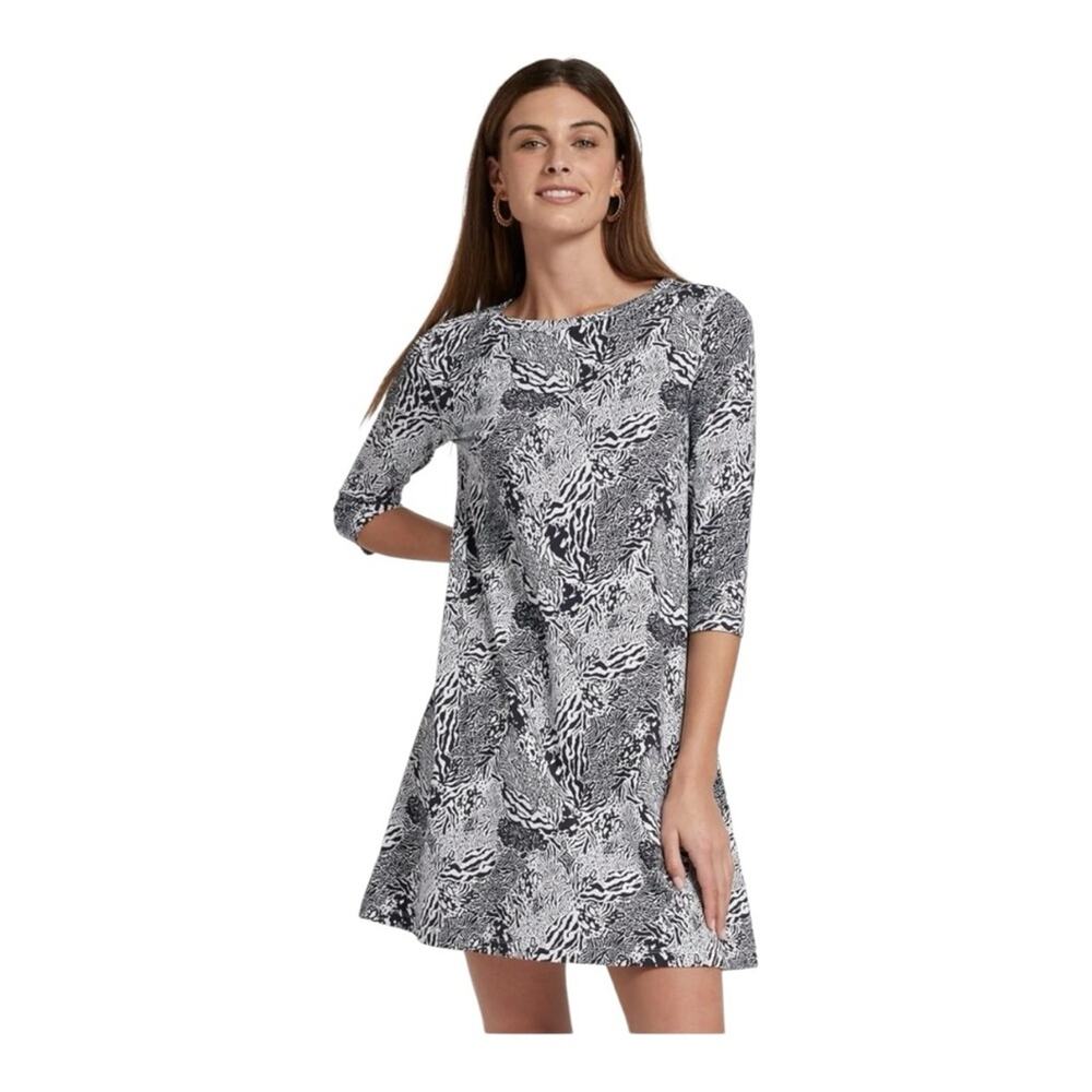 Tyler Boe size XS mixed animal print blue White Patterned Mini Dress extra small